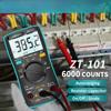 ZT101 Digital Multimeter Backlight AC/DC Ammeter 6000 Counts AC/DC Ammeter Voltmeter Ohm Portable Meter Voltage Electrician Tool