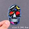 Punk Skull Embroidery Patch Iron On Patches For Clothes Landscape Embroidered Patches For Clothing Hip Hop Patch Stickers Badges