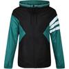 Color Block Zip-Up Sports Jacket Men Outerwear Black Green DW8098
