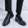 Large Size Fringed Shoes Fashion Business Dress Leather Shoes British Style Brock Carved Leather Shoes Groom Wedding Shoes