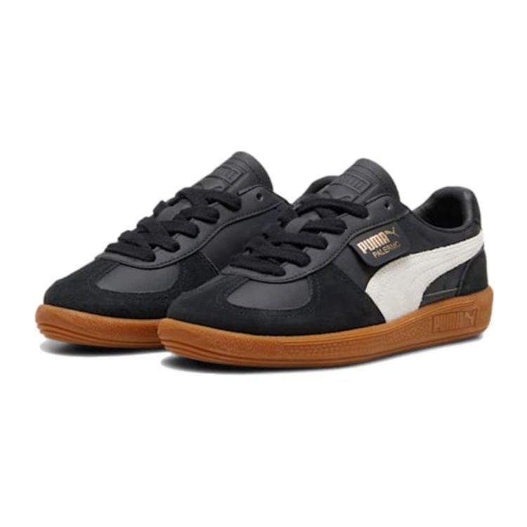 Puma Palermo Leather Big Kid Black Feather Grey Gum Kids Sneakers 397275-03