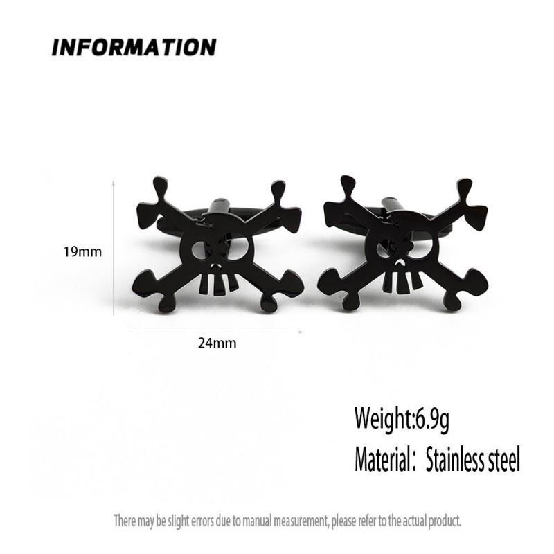 European American Halloween Personality Skull Funny Punk Style Men's Brooch Cufflinks Suit Dress Versatile