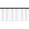 3Pcs 6D Lasting Natural Bionic Eyebrow Tattoo Eye Makeup Water Transfer Sticker
