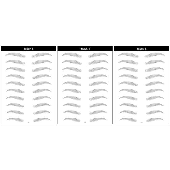 3Pcs 6D Lasting Natural Bionic Eyebrow Tattoo Eye Makeup Water Transfer Sticker