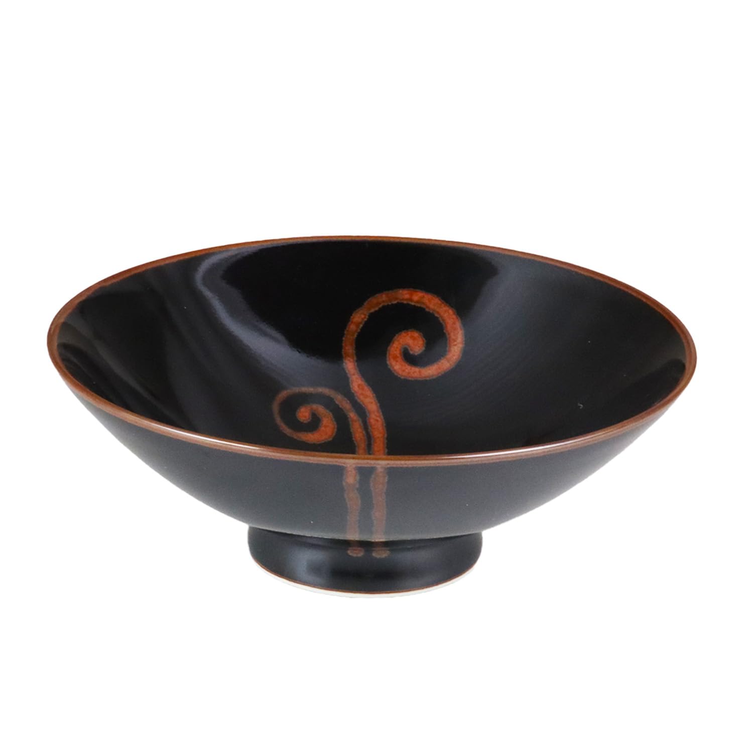 Hakusan Porcelain Flat Tea x Designed by Masahiro Hasami Made in Japan Bowl, Brown, Approx. 15 5.3cm, E-10, Mori, Ware,