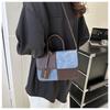 1Pc This Year's Popular Fashion Splicing Texture Handbag Summer Commuting Foreign Style Shoulder Messenger Bag Small Square Bag Tide