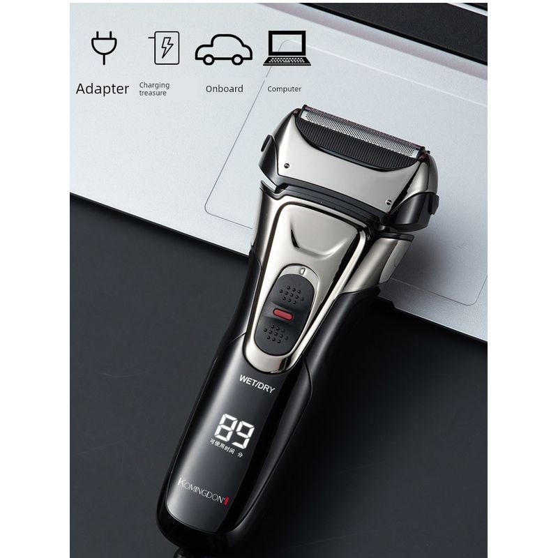Reciprocating Electric Shaver for Men, Rechargeable, Fully Washable, Portable Razor