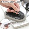 2Pcs Emery Magic Sponge With Handle Reusable Kitchen Pot Brush For Easy Cleaning And Decontamination Washable And Eraser Cleaning
