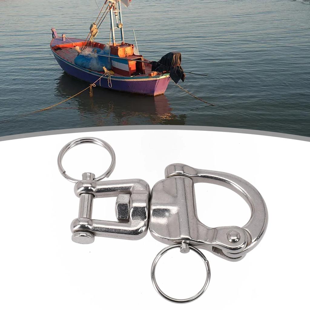 Boat Parts Swivel Shackle Sailboat Sailing Silver Spare Parts Spring Hand Drawn 316 Stainless Steel Accessories