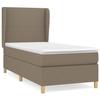 3128337 vidaXL Divan Bed with Mattress Taupe 90x200 Cm Fabric