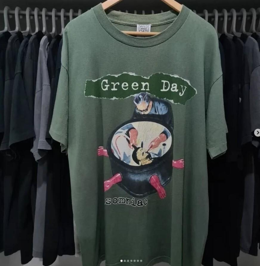 RARE!! Vintage Green Day Insomniac Tour T-shirt Reprint All Size S-4XL Fan Gift S