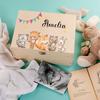 Caixa de Memórias Personalizada para Bebê, Caixa de Lembranças de Madeira Personalizada, Presente para Bebê Recém-nascido, Batismo ou Nascimento, Armazenamento para Memórias de Bebê