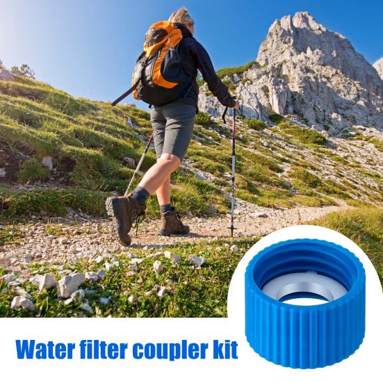 Yousheng 1/2/3/4/5/6 Set Vattenfilter Kopplingssats Vandring Camping 28 mm Yttergängad Vattenfilter Standard Plastflaskor Filtrering Rengöring