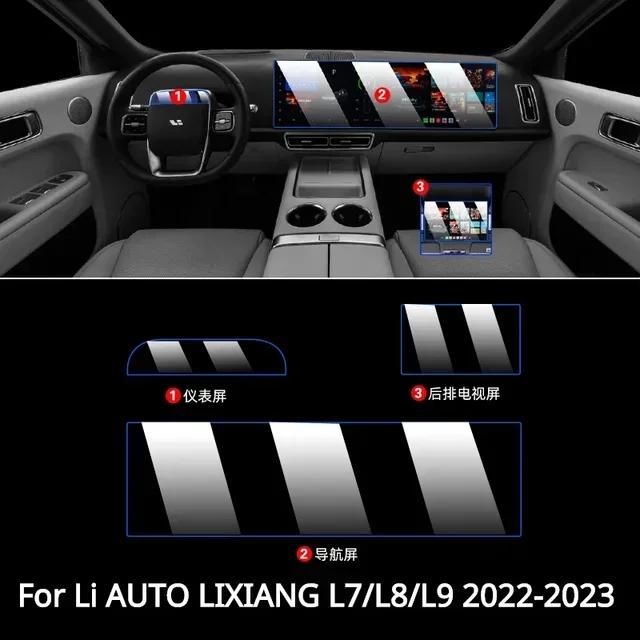 For Li AUTO LIXIANG L7/L8/L9 - Car interior Accessories film transparent TPU Gear Panel Center Console Resist film refit