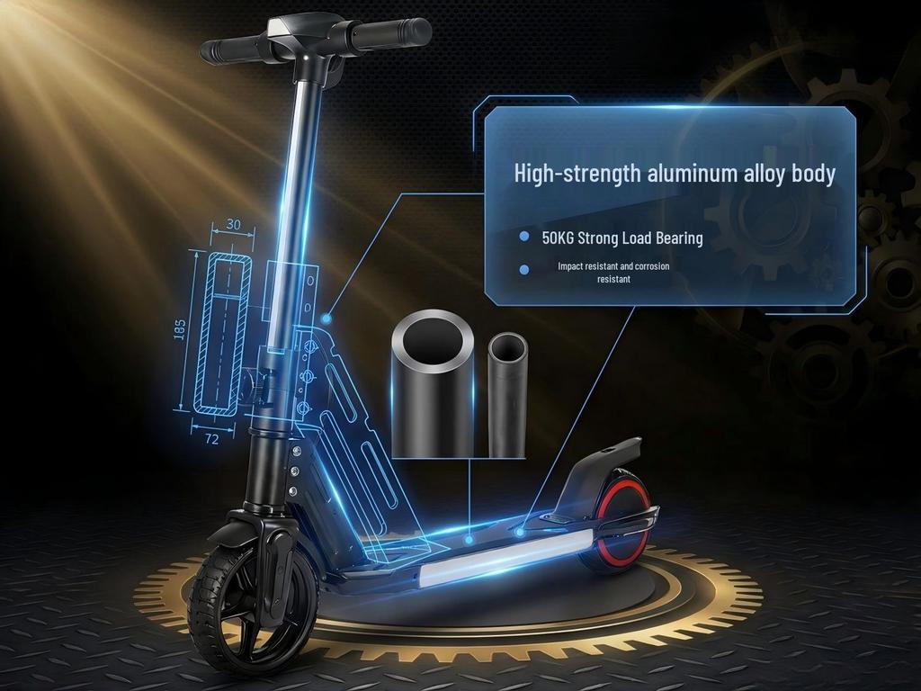 Teen & Child Folding Electric Scooter with Lithium Battery and LED Display