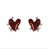 2025 Retro Red Diamond Earrings: Chic, High-End Design for Women