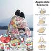 1pc Hello Kitty and Friends Sweet Shop Blanket, Seasonal Universal Home Decorative Throw Blanket, Living Room, Travel, Camping, Car Blankets, Beach, O