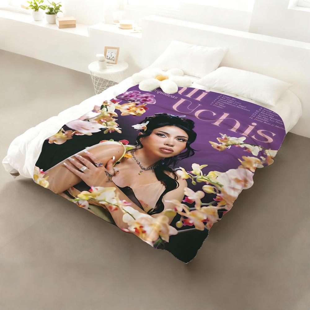 

Album Cover K-Kali U-Uchis Throw Flannel Throw Blanket: Soft Kid-Friendly Warm Anti-Static All Season Washable Couch Bed Home 75x90cm