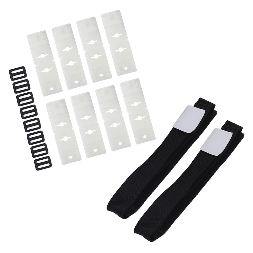 Pool Cover Reel Strap,   Length Solar Blanket Roller Attachment Kit with 8 Buckles and Straps, for Swimming Pool Cover