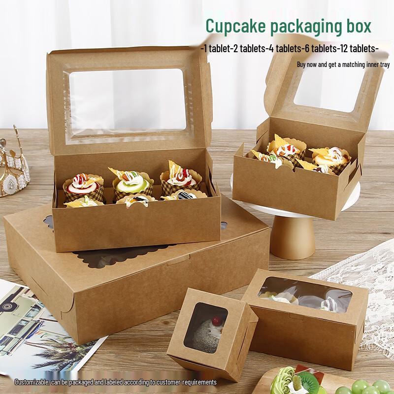 White Windowed Paper Cupcake & Cake Boxes
