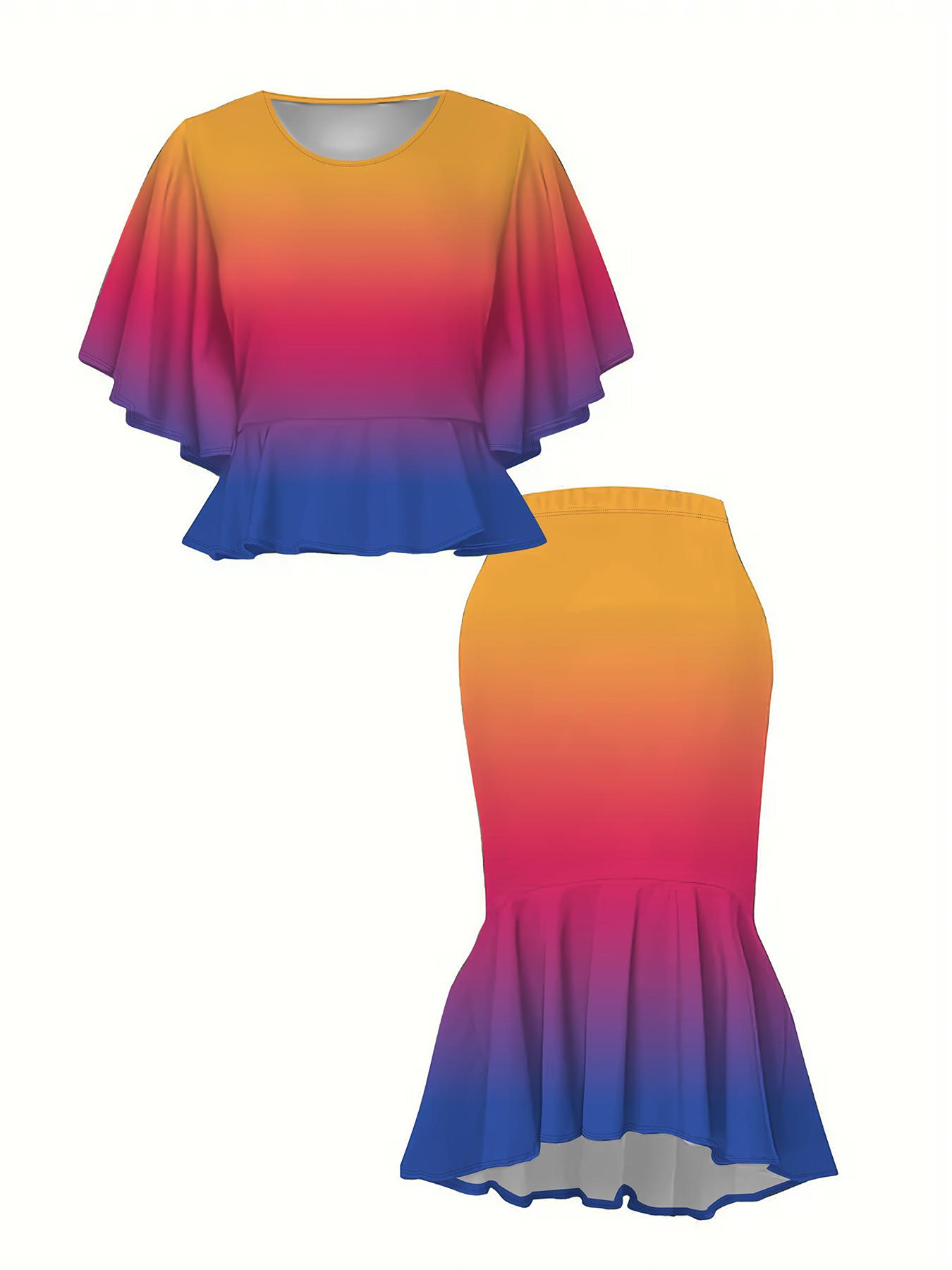 

Классический тотемный женский принт, напечатанный на 3D-принтере, Модный большого размера, Элегантный, Универсальный для всех сезонов. Футболка, Юбка и Комплект, Модный Стиль 1XL жёлтый