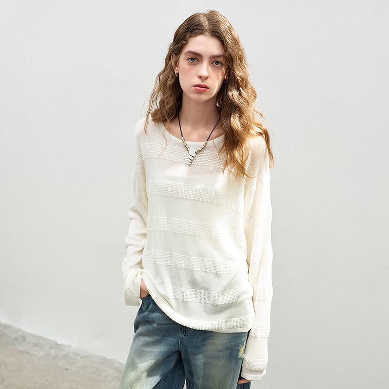 Chuyu Women's Lyocell Round Neck Loose Knit Top
