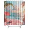 Tropical Beach Sunset Waterproof Shower Curtain Heat Resistant Machine Washable Non-Transparent 180x180cm
