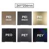 3D Printer PEI Board Stainless Steel Plate for Prusai3 MK3 Film Double Sided PEY PEO Spring Steel Sheet 241x254mm