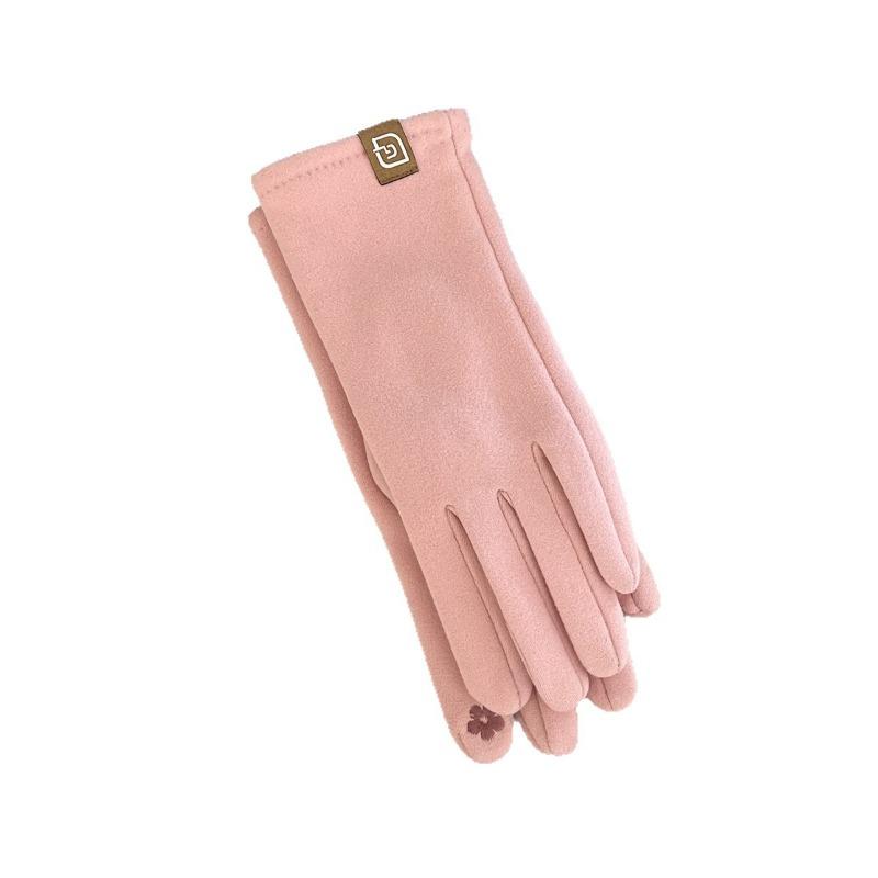 Gloves Winter Women's New Riding Driving Windproof Fleece Thickened Warm Windproof Cold Five-finger Tide