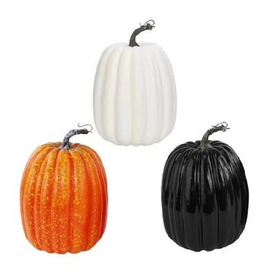 Zucca Artificiale Resistente agli Agenti Atmosferici Zucca in Schiuma Per Halloween Natale Festa Festiva Decorazione da Esterno e Interno