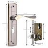 European Style Bedroom Interior Door Lock Easy Install Vintage Gold Color Door Handle Lock Set Anti-Theft Gate Lock Universal