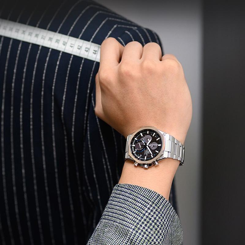 Casio Edifice Bluetooth Solar Klassiek Drie Ogen Zes Wijzers Kwarts Horloge Herenhorloges Zwart EQB-1100YD-1APR