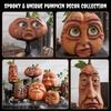 Pumpkin Shaped Decorative Resin Figurine for Home Office Table Centerpiece Autumn Harvest Festival Ornament Craft