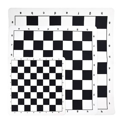 Tabla de șah portabilă alb-negru 43Cm 51Cm Tabla de șah moale de turneu din piele PU pentru jocuri educaționale pentru copii