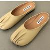 Baotou Half Slippers Women's Wear 2025 New French Lazy Grandma Doudou Muller Shoes Flat Half Support Single Shoes Tide