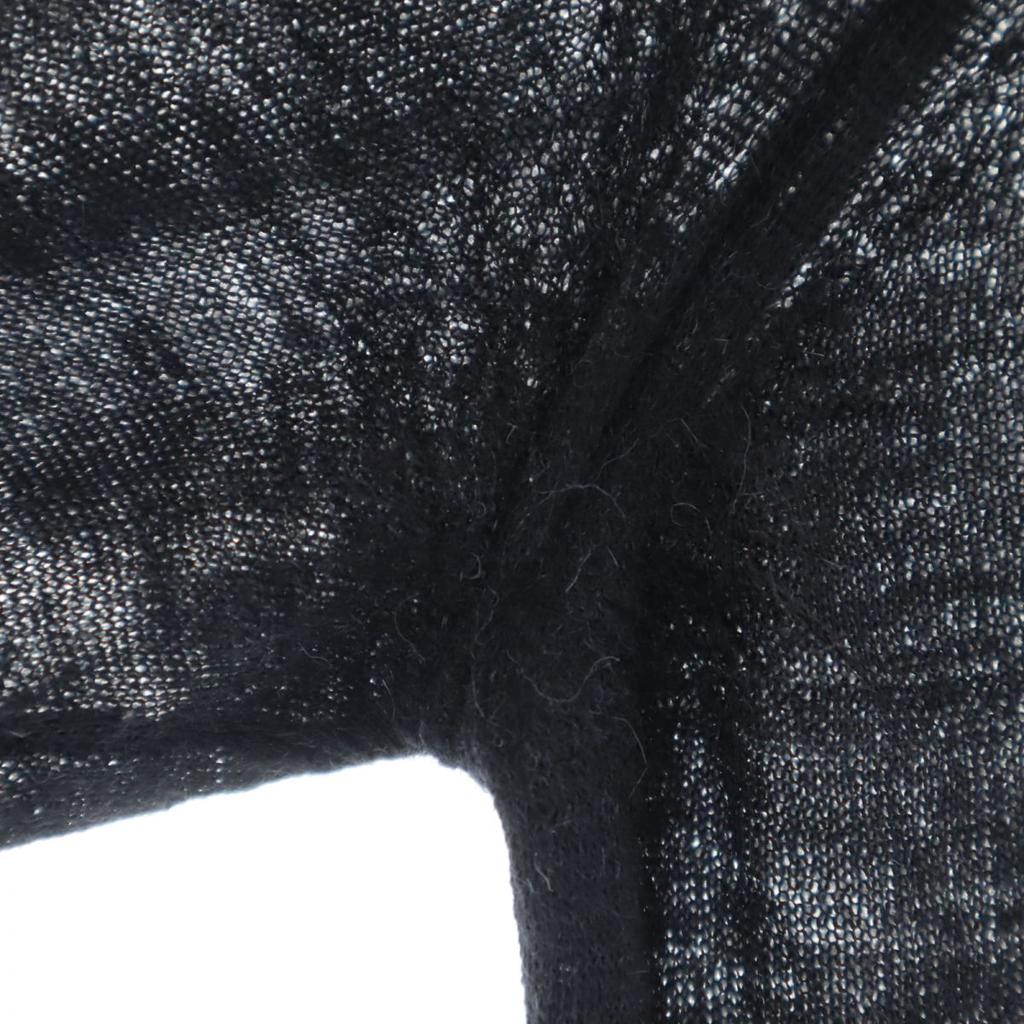 SEE BY CHLOE Long Sleeve Alpaca Blend Sheer Sweater USA 2 Black Knit Women Used