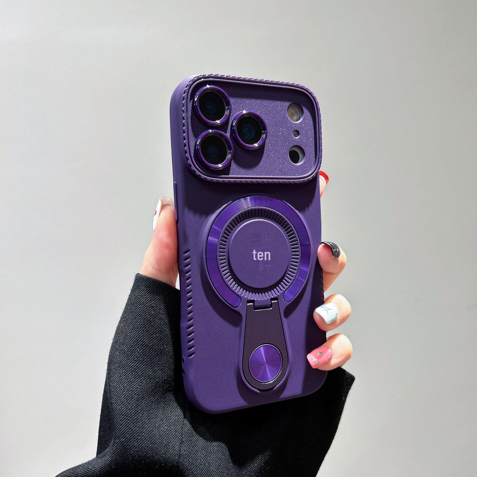 

Compatible Silicone Magnetic Stand Case for iPhone 17 Pro Max - Full Coverage, Anti-drop Protective Cover. iPhone 16