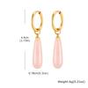 Fashion Crystal Drop Earrings for Women Natural Stone Waterdrop Long Pendant Earring Hypoallergenic Stainless Steel Boho Jewelry