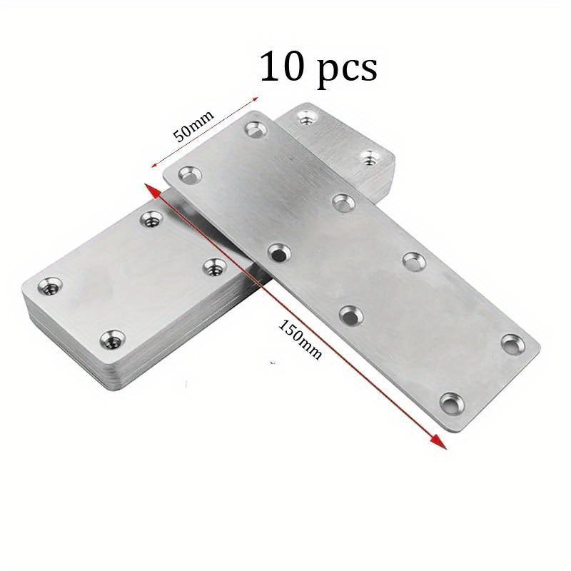 

10 шт., плоская ремонтная пластина, плоский кронштейн из нержавеющей стали, металлический прямой кронштейн для ремонта, соединительный крепежный кронштейн, деревянный кронштейн, разъем