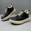 2026 autumn new men's shoes leather breathable deodorant casual shoes British retro soft baseplate shoes men