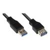 Good Connections Rallonge De Câble USB USB Type A (M) Pour USB Type A (F) USB 3.0 50 Cm Noir