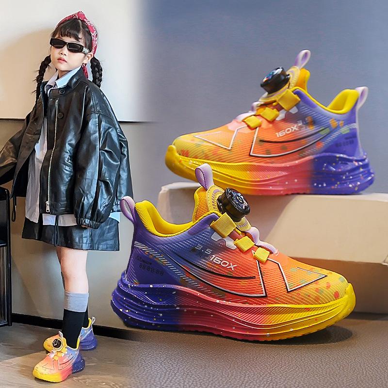 Children's sports shoes breathable boys' running shoes spring and autumn new ins mesh shoes shock-absorbing soft-soled boys' casual shoes