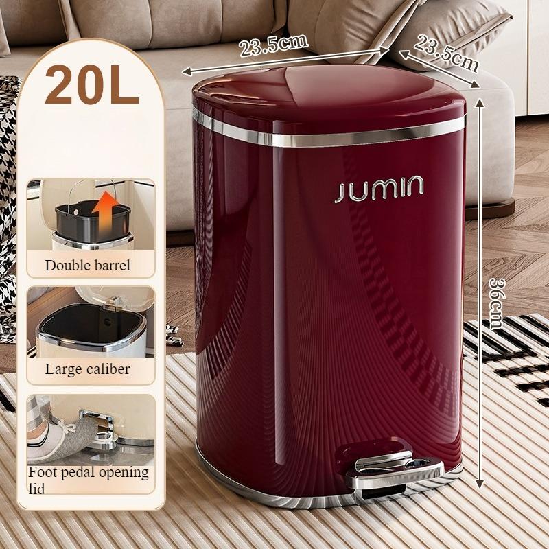 Pedal Trash Can Bathroom Litter Bins Kitchen Luxury Food Waste Disposal Bin Living Room Large Storage Garbage Can Accessories