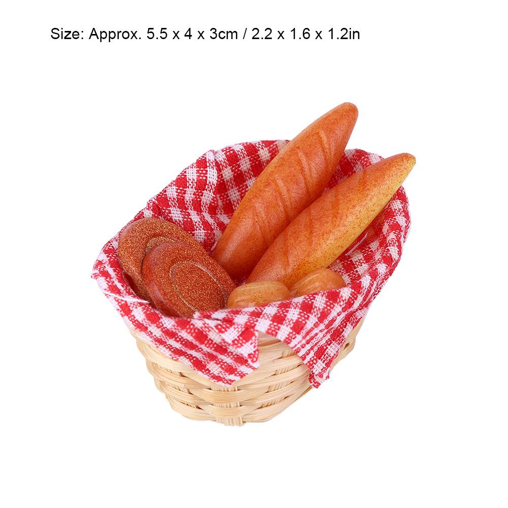 1:Miniatury 12 Doll House Food Košík na chléb Dětská zábavná hračka Dárková dekorace