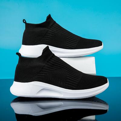 Męskie ultralekkie wsuwane buty do biegania Damskie oddychające outdoorowe buty do joggingu Unisex Wysokoelastyczne dzianinowe letnie buty sportowe