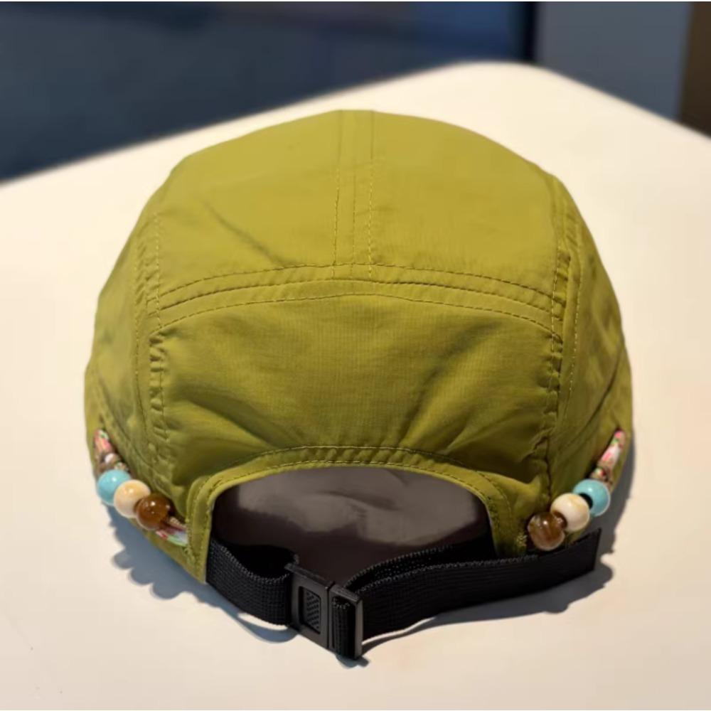 5 Panel Nylon Baseball Cap For Men Women, Color Block Design, Perfect For Outdoor Running, Cycling, Casual Daily Wear