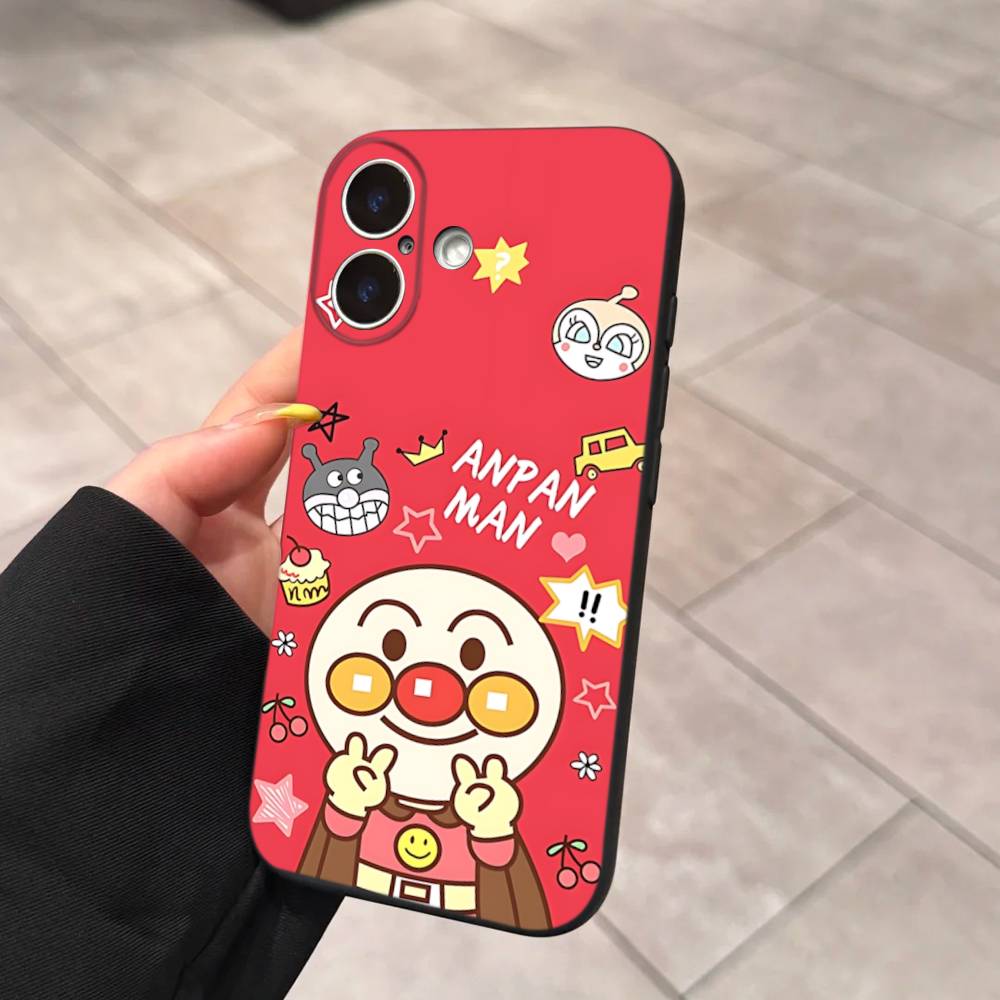 1pc Cartoon A-AnpanmanS Anime Phone Case For Iphone 17 Air 16 15 14 13 12 11 Pro Max 16 15 14 Plus TPU Soft Case