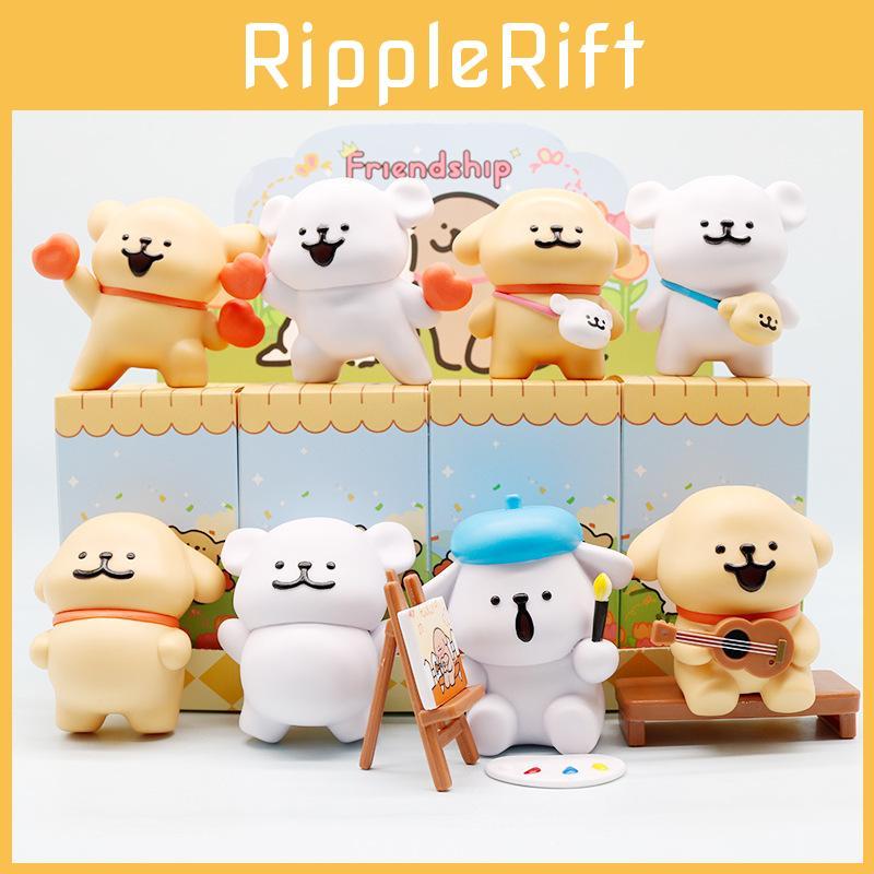 Pvc Dog Maltese Figure Model Sets With Magnetic Design For Kids And Collectors