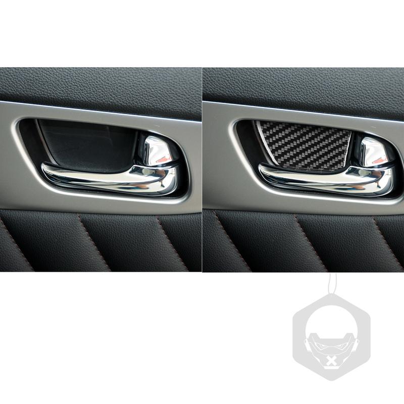 For Infiniti FX 2009-2013 QX70 2014- Carbon Fiber Inner Door Bowl Panel Decorative Cover Car Intrior Accessories Sticker