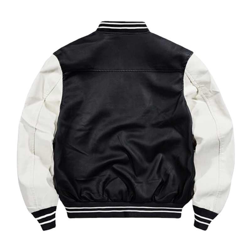 Летный костюм куртка мужская лоскутная осенне-зимняя бейсбольная куртка мотоциклетный — фото 4